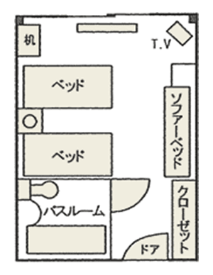 間取り図：洋室ツイン